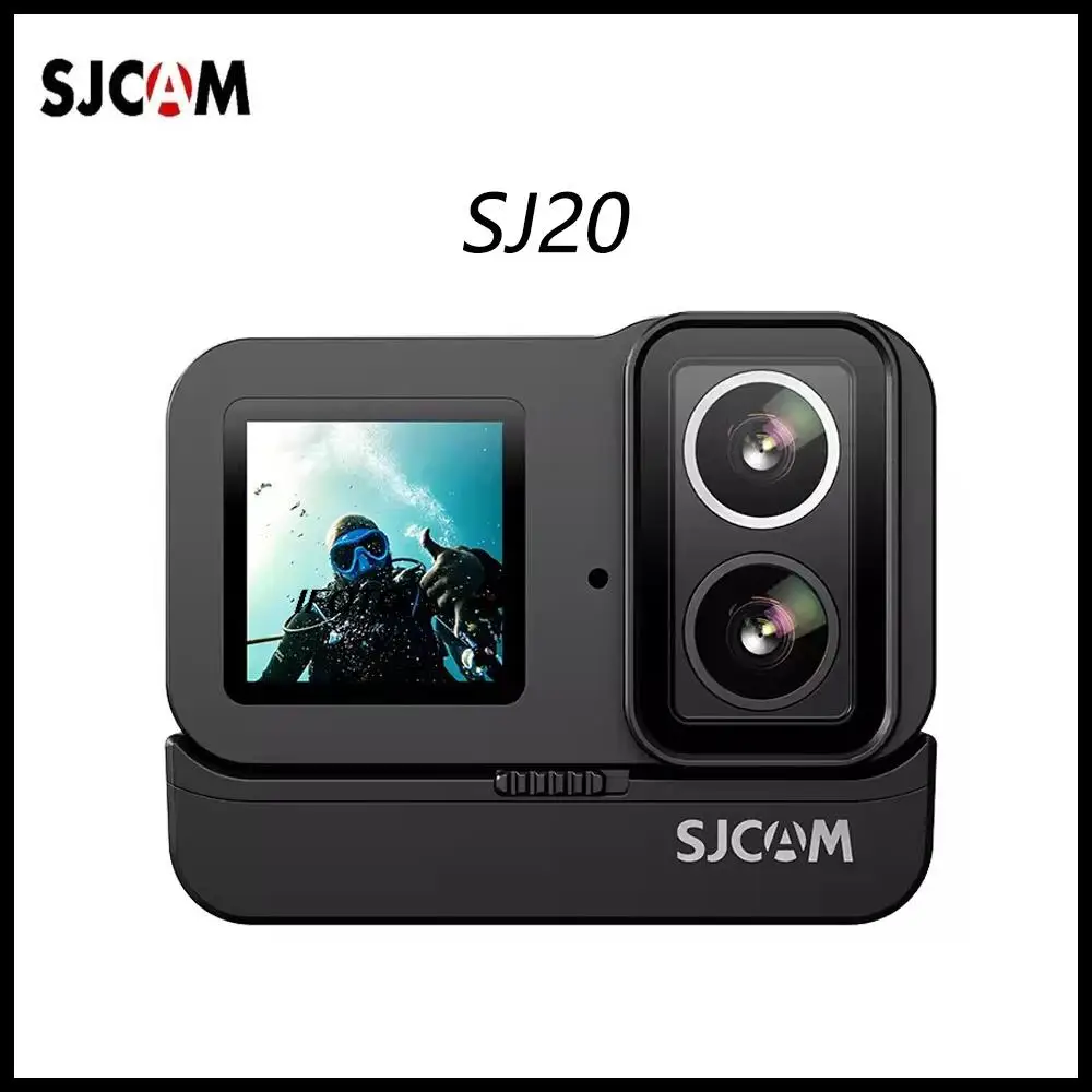 New SJ20 Dual Lens Dual Cameras 4K Action Camera Motorcycle Riding Helmet Recorder 4K Ultra HD Night Camera Waterproof