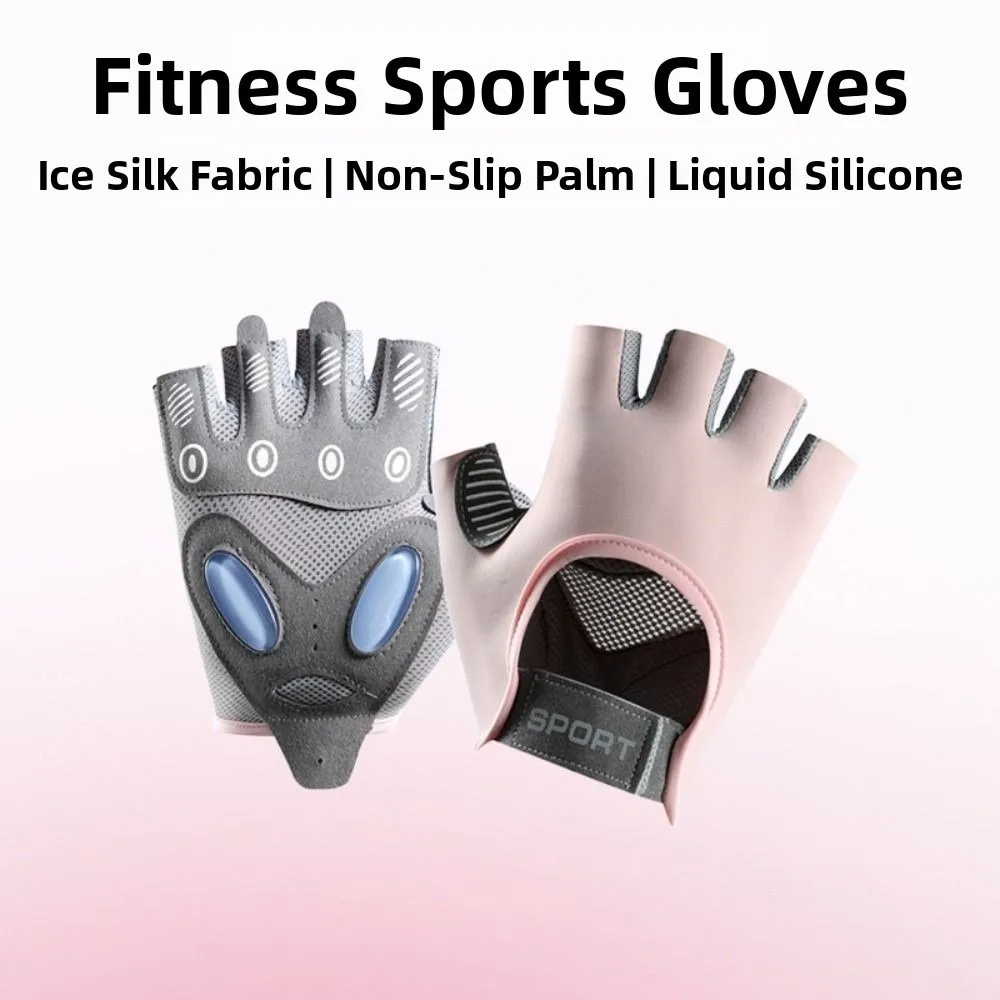 

1 Pair Outdoor Sports Half-Finger Fitness Gloves Anti-slip Cushioning Cycling Gloves Yoga Breathable Sports Gloves Fitness
