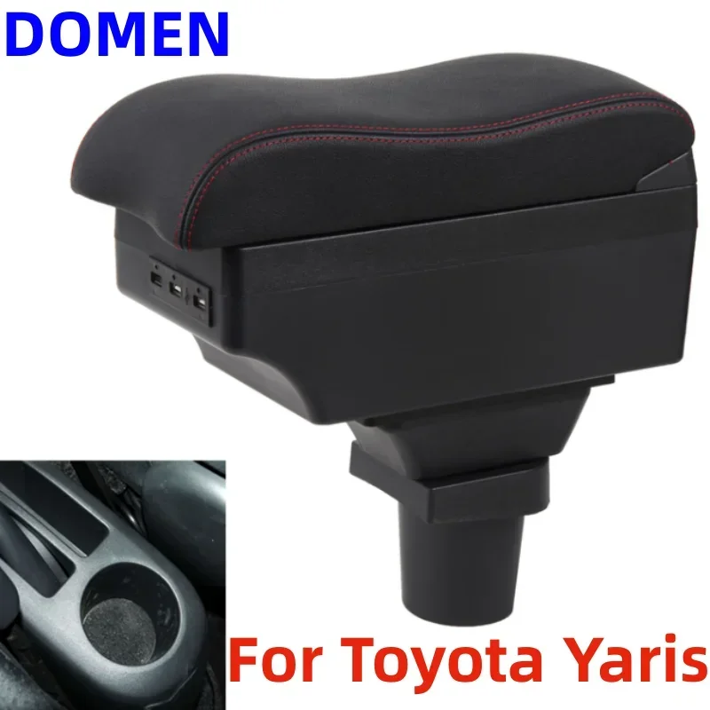 

New For Toyota Aqua Armrest For Toyota Aqua Prius C Interior Parts special Retrofit Car Armrest Center Storage box with USB LED