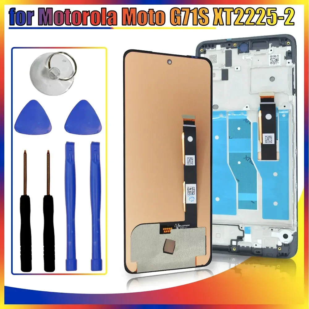 

Tested LCD for Motorola Moto G71S XT2225-2 LCD Display Touch Screen Digiziter Replacement for Moto G71S XT2225-2 LCD With Frame