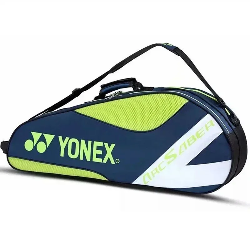 YONEX 남녀공용 경량 배드민턴 테니스 라켓 가방, 신발 칸막이, 라켓 3 개, 하이 퀄리티 