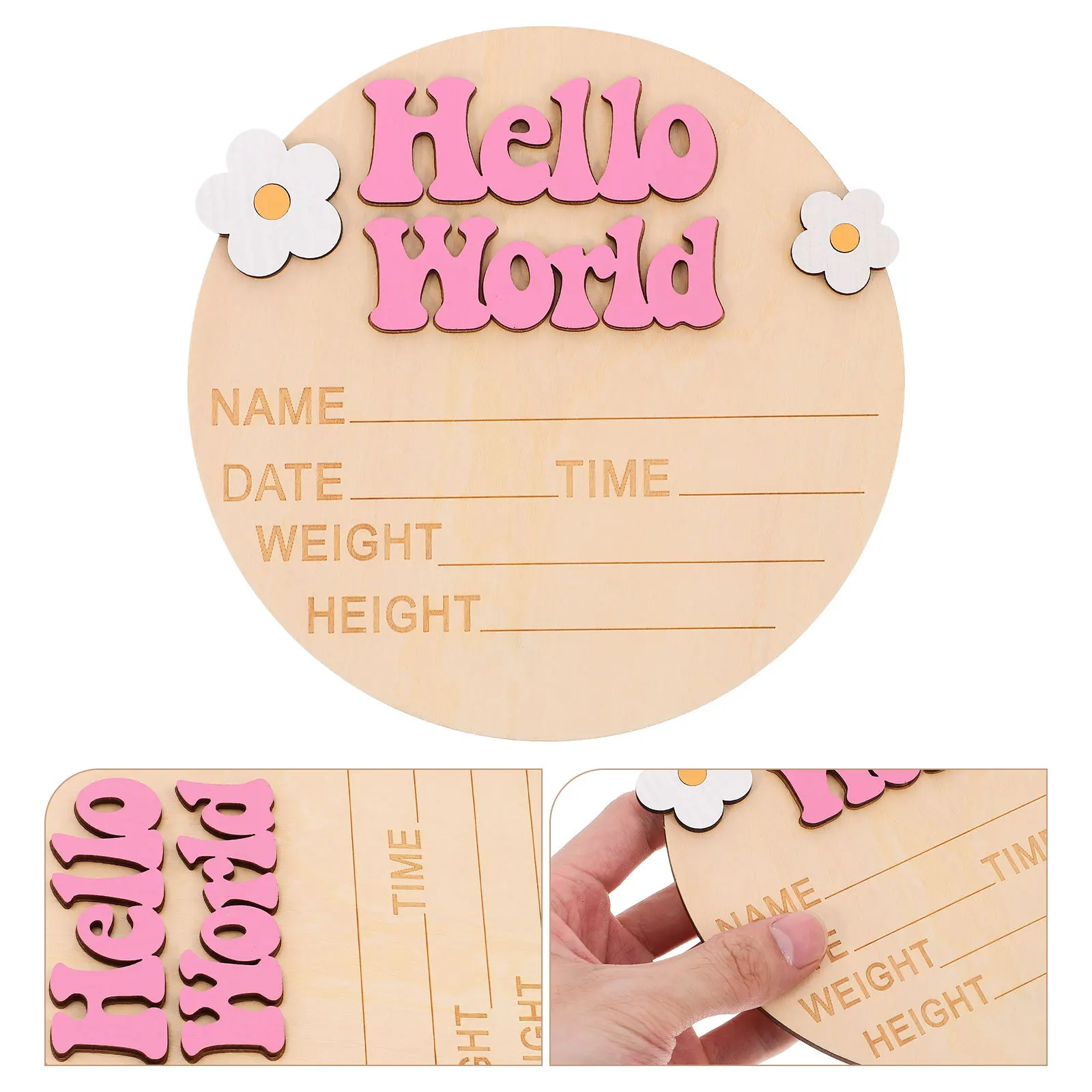 

Baby Announcement Sign Newborn Birth Announcement Decorative Nursery Photo Prop Wood Baby Name Sign Newborn Milestone Board