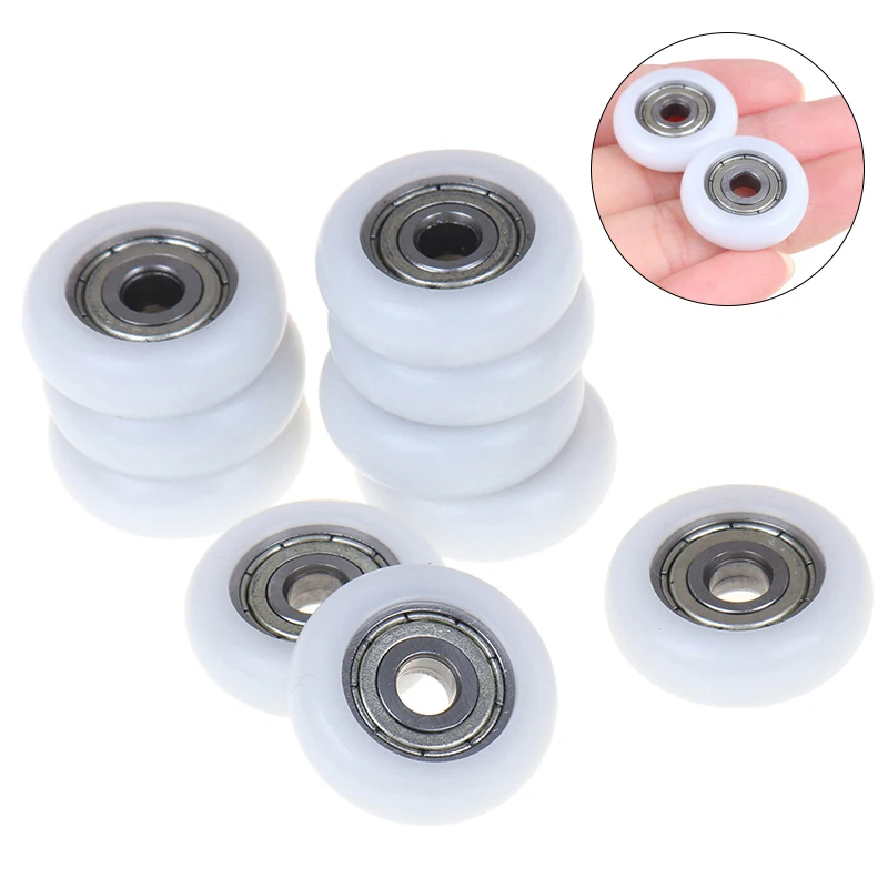 2/5/10pcs Diameter 21.5mm Hole Diameter 5mm Sliding Shower Roller Wheel Plastic Door Replacement Roller Wheel Runner