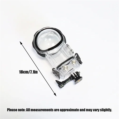 Imagen 1 del producto B03B-Caja de buceo para Insta360 X3 Funda impermeable invisible, 360 °   Accesorio para cámara panorámica, estuche de buceo con 40 m de profundidad