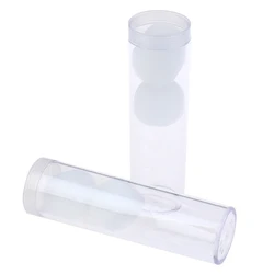 2 Pcs 25mm Round Clear Plastic Coin Fits Quarter Dollar Storage Tubes Screw Home