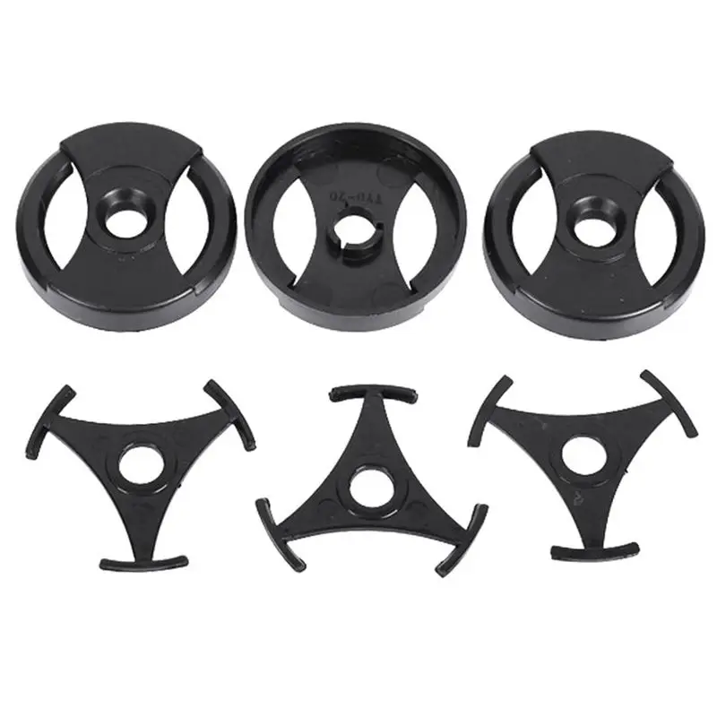 

Top Deals 6PCS Black 7 Inch 45 RPM ABS Vinyl Record Centre-Hole Adapter For Turntables Record Accessories