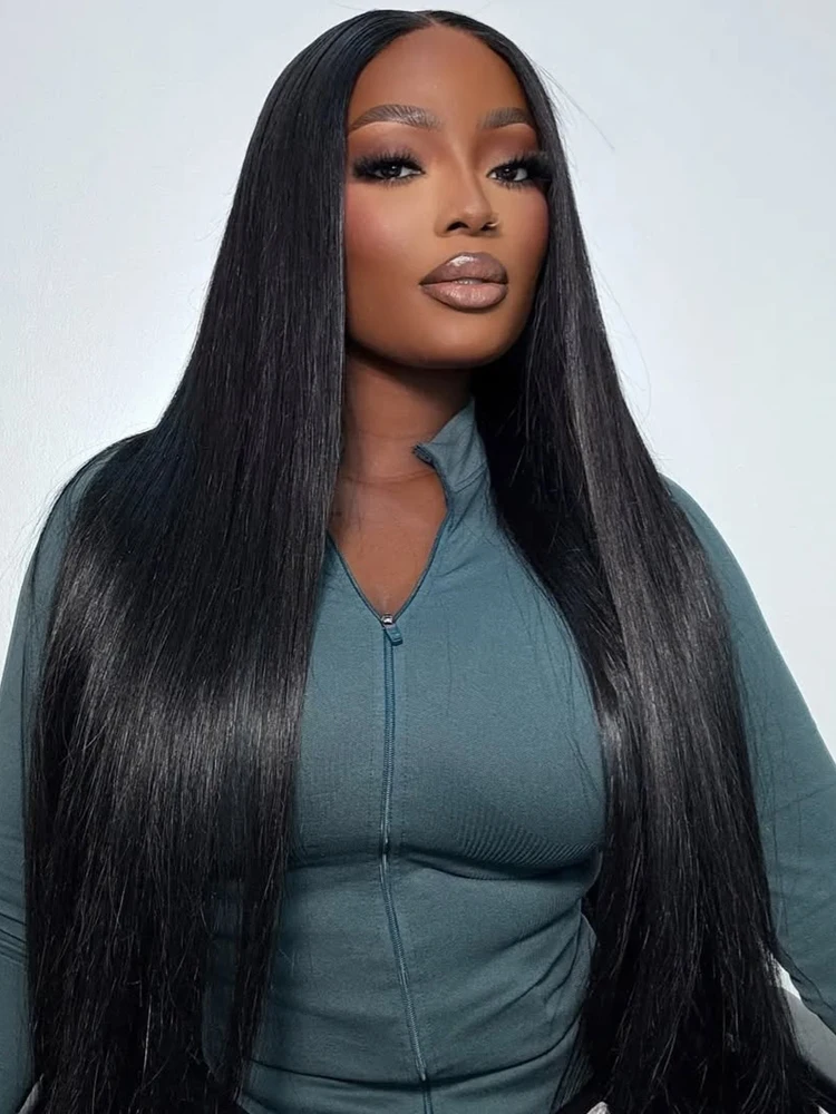 

Готовый к носке прямой парик без клея 7x5, с HD-кружевной передней частью 13x4/13x6, из бразильских натуральных волос, 30-40 дюймов, для чернокожих женщин