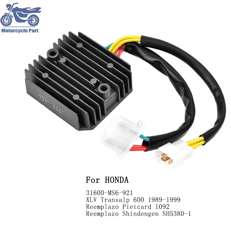 

SH538D-1 Voltage Regulator Rectifier For HONDA 31600-MS6-921 XLV Transalp 600 1989-1999 Reemplazo Pietcard 1092 SH538D-1