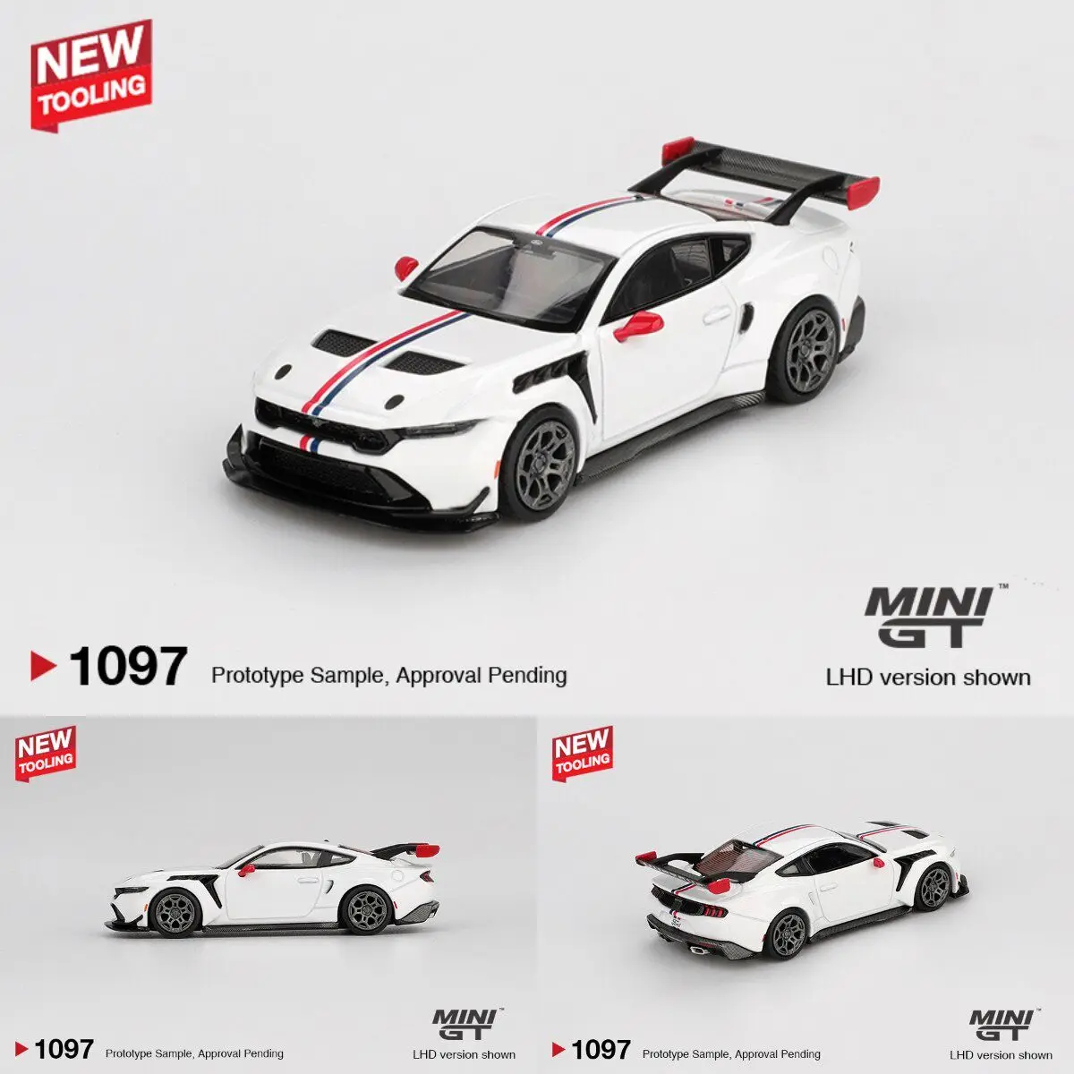 Diecast MINIGT 1:64 Scale Ford Mustang GTD Spirit of America Alloy Car Model