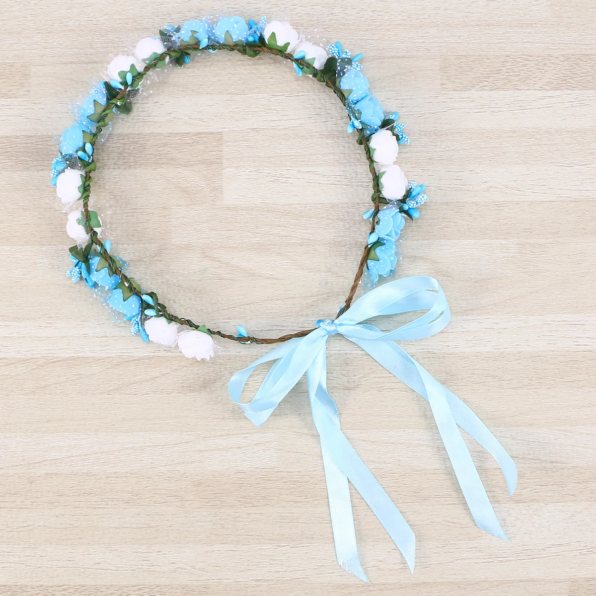 

Elegant Floral Headdress Adjustable Headband for Wedding Photo Prop Eye-Catching Charming Match Any Hairstyle Wedding Hairband