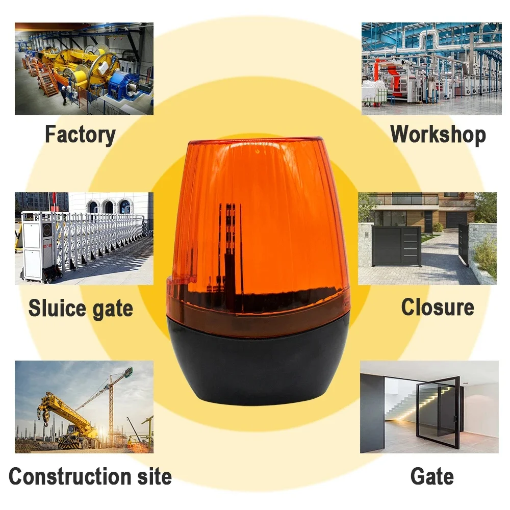 Security Protection Flashing Light Flashing For Gate Light Alarm 12V-265V AC/DC