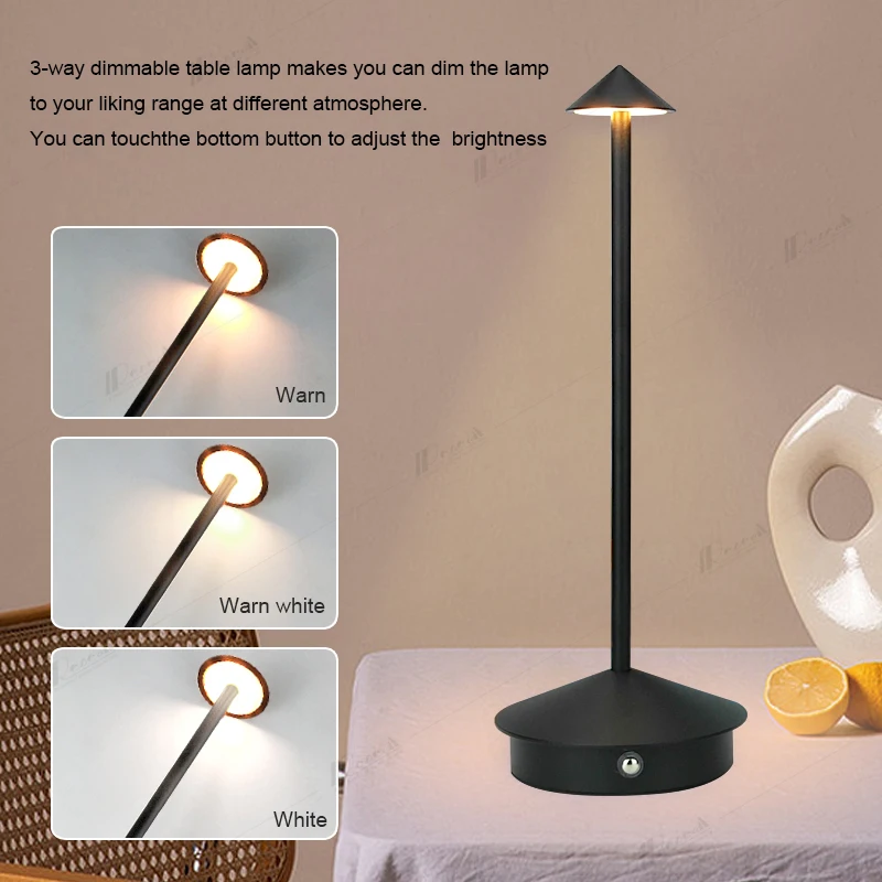 

Hotel Rechargeable Table Lamp Creative Dining Touch Led Bar Coffee Pina pro Table Lamp Lampada Da Tavolo Decorative Desk Lamp