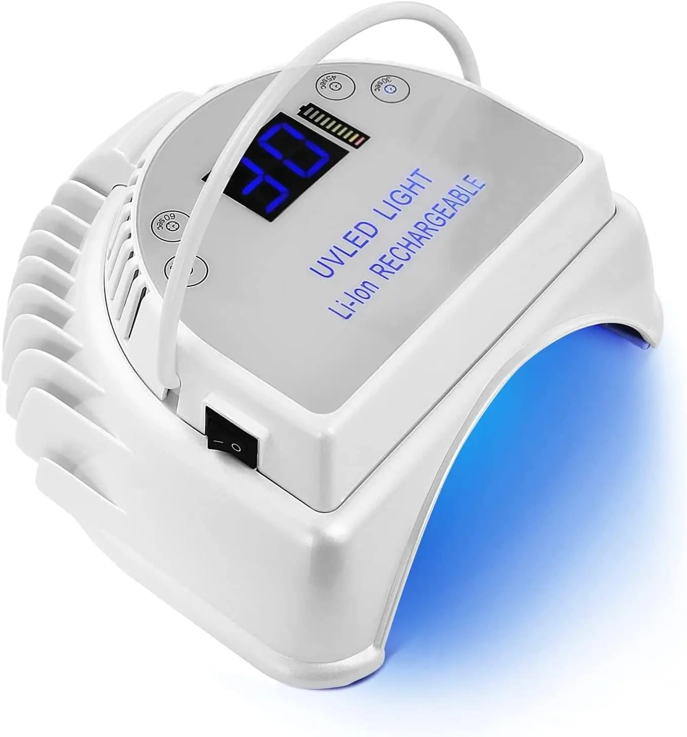 

Беспроводная УФ-светодиодная лампа для ногтей 64 Вт с автоматическим датчиком, 4 таймера для сушки гель-лака