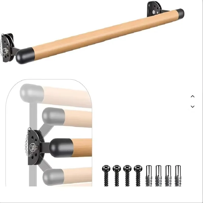 Wall Mounted Traditional Solid Wood Ballet Barre System Standing Stretch/Dance Bar