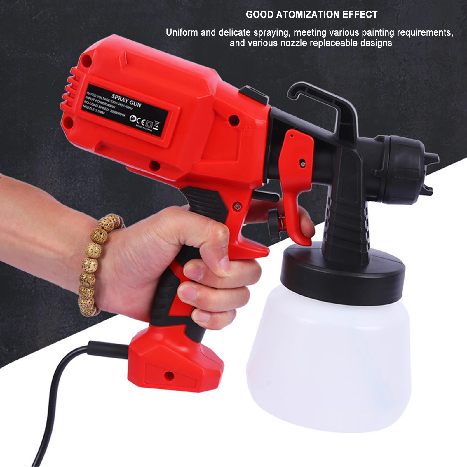 Electric Spray Gun 550w 220v High Power Paint Sprayer Home Electric Airbrush 800ml Large Capacity Easy Spraying For Home Diy