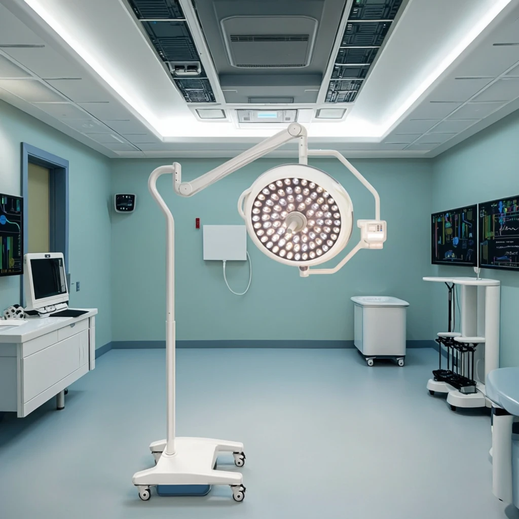 

Больничное оборудование Вертикальная хирургическая хирургическая светодиодная лампа Ветеринарная портативная мобильная операционная лампа