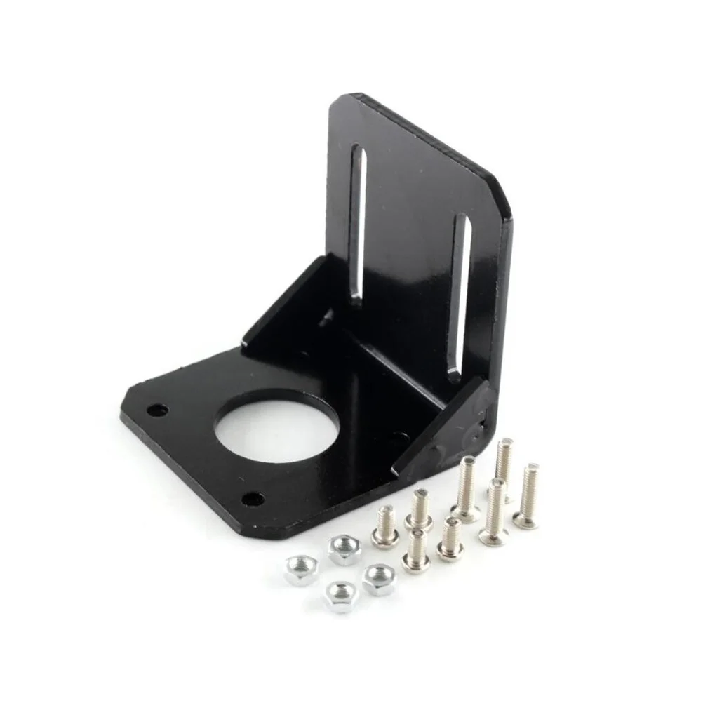 

4pcs 3D Printer Motor Bracket Black Mounting Plate For 42 Stepping Motor L-Shaped Support Rack Replacement 3D Printer Accessory
