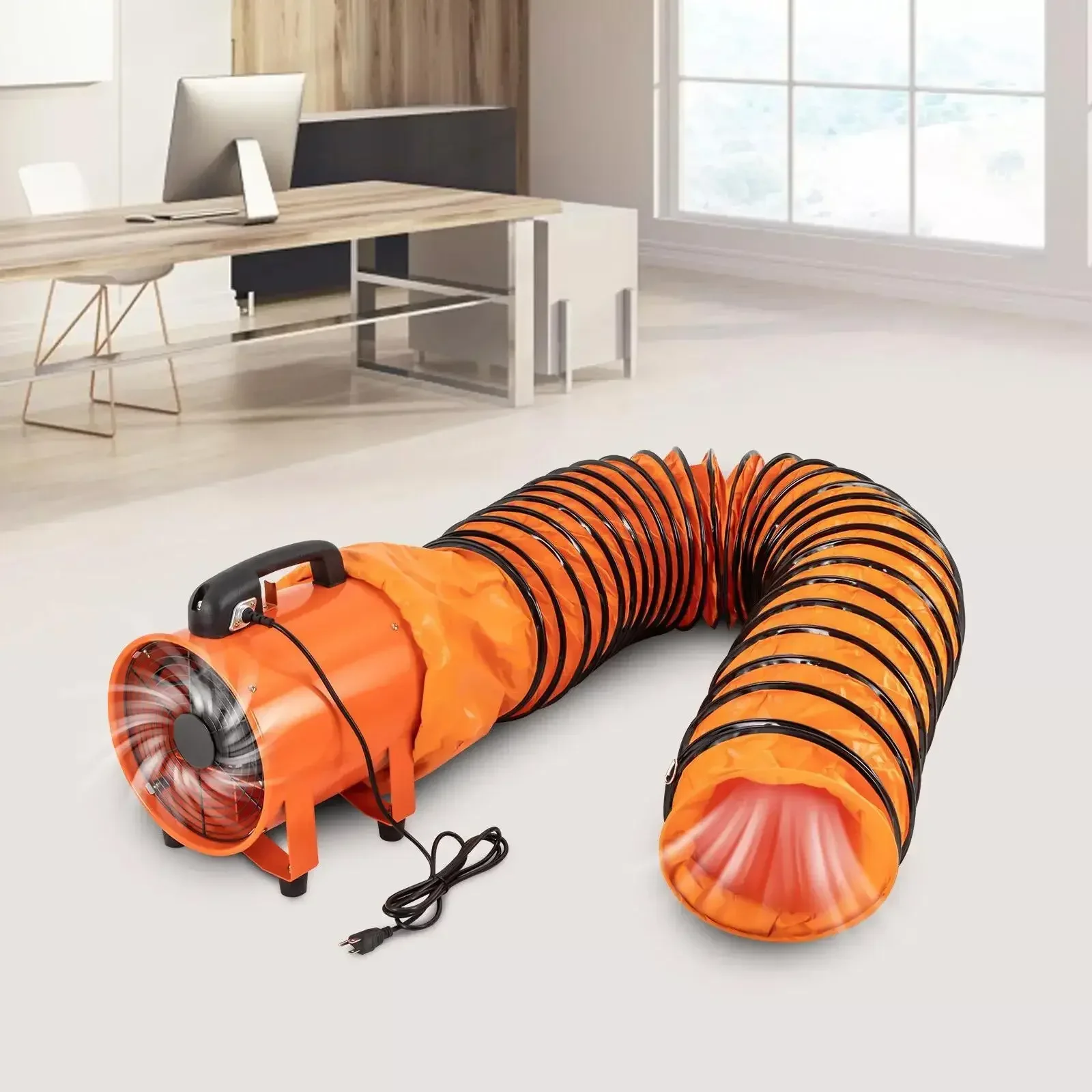 مروحة منفاخ عالية السرعة مقاس 10 بوصات - مروحة تهوية صناعية محمولة لورشة العمل والدفيئة والتدفئة والتهوية وتكييف الهواء - تبريد قوي