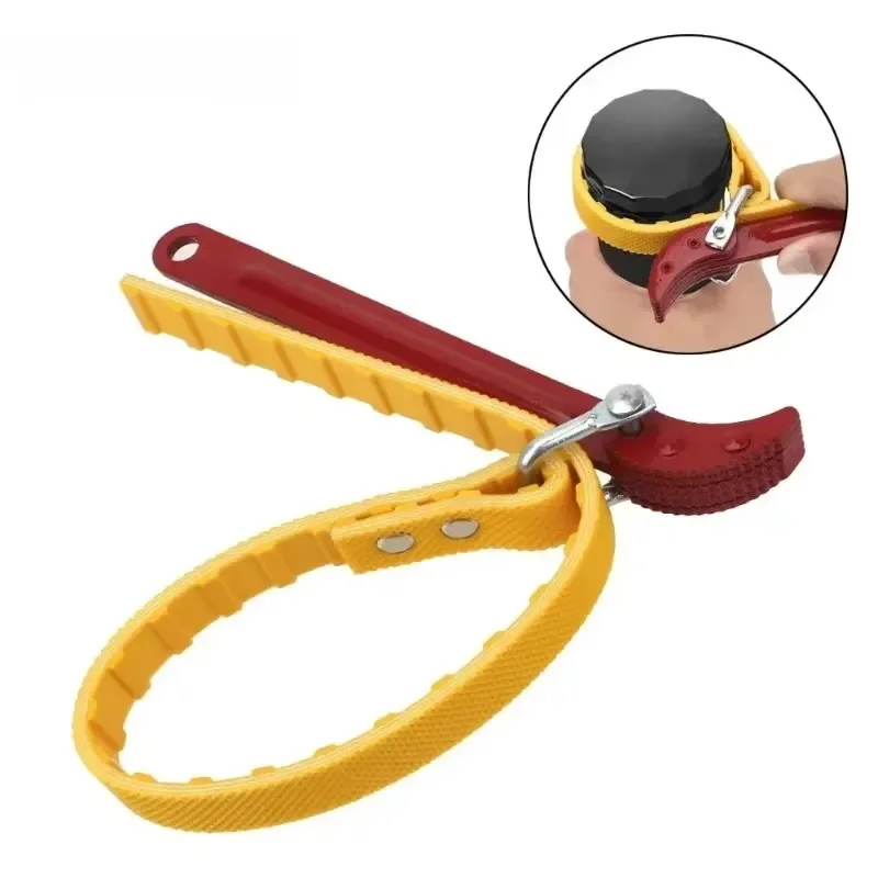 Adjustable Strap Oil Filter Belt Wrench Chain Spanner Puller Cartridge Disassembly Tool for Motorcycle Repair Accessorie view 2