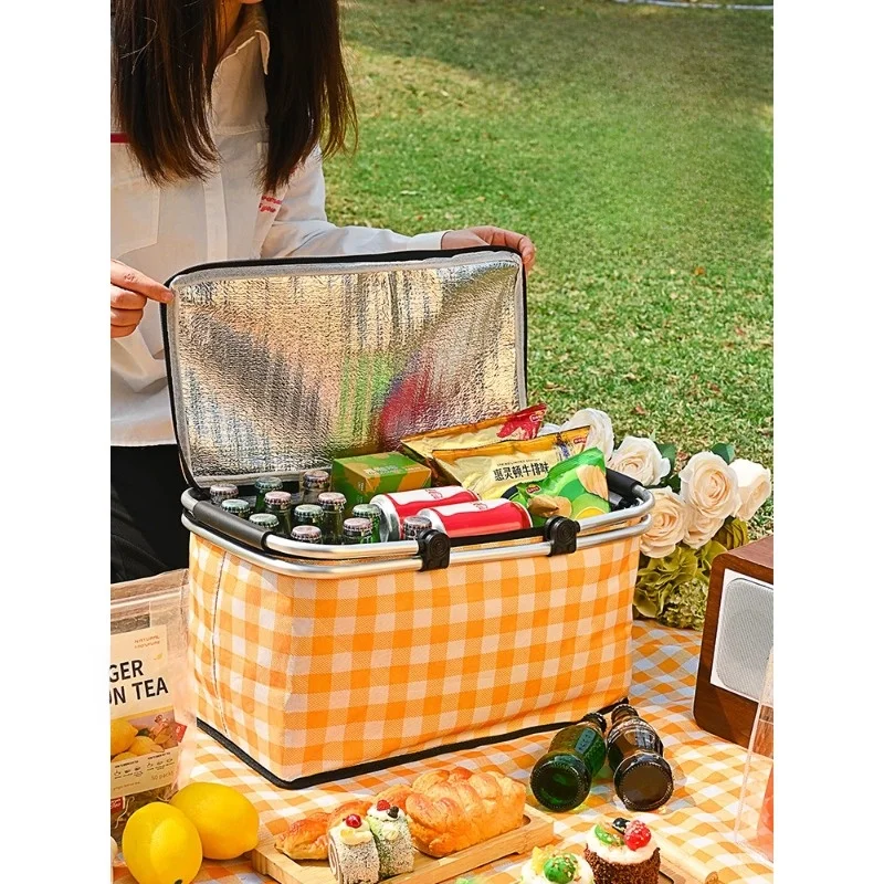 german-precision-outdoor-picnic-basket-spring-tour-foldable-handheld-thermal-camping-portable-picnic-supplies-popular-basket