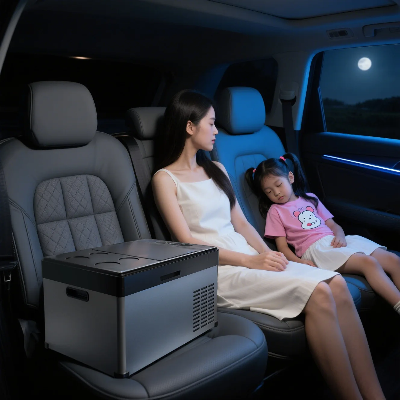 Car Small Refrigerator Camping Outdoor Refrigerator Single Door Single Warehouse Compressor Refrigeration Refrigeration Freezer