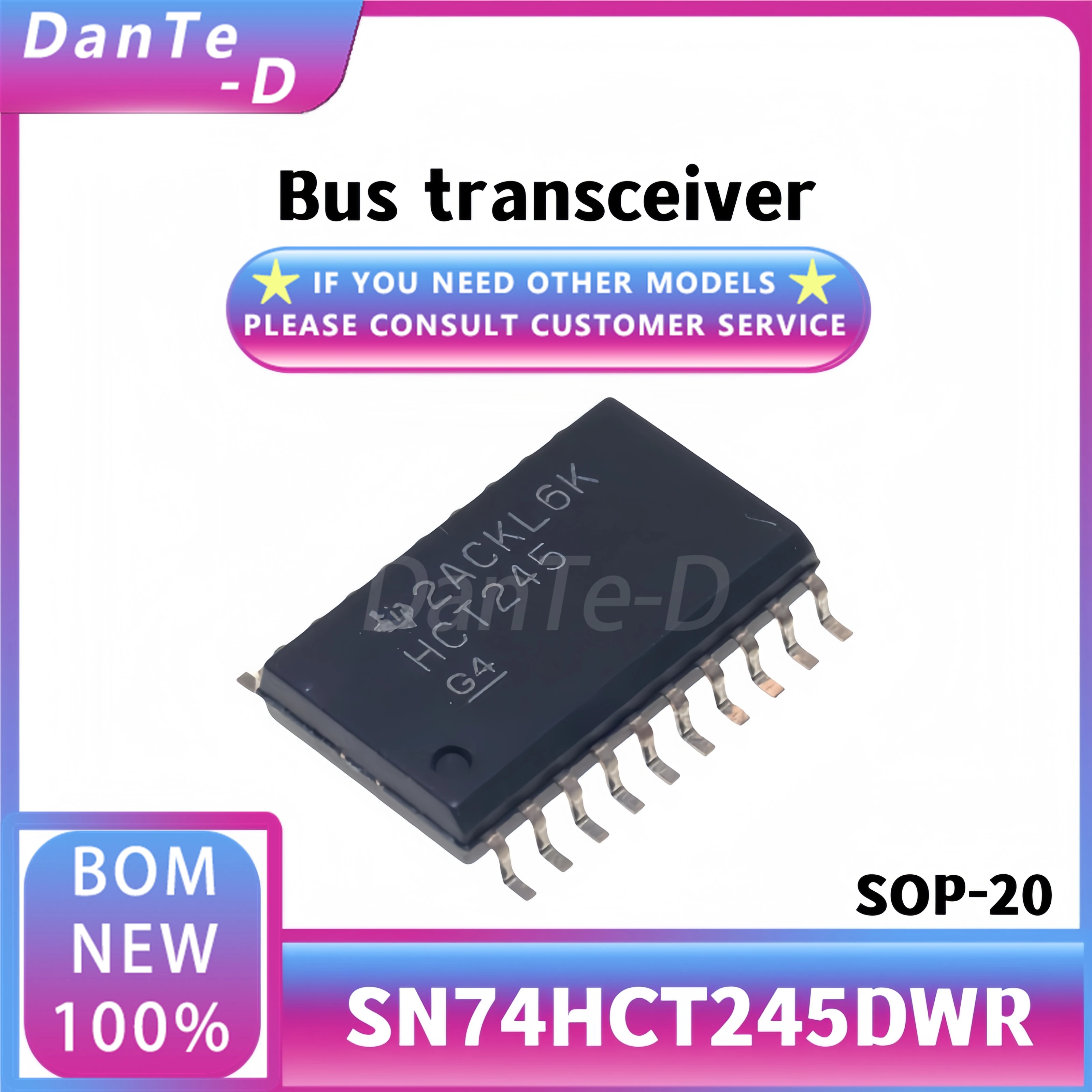 10PCS SN74HCT245DWR package SOP-20 eight-way bus transceiver chip new original authentic