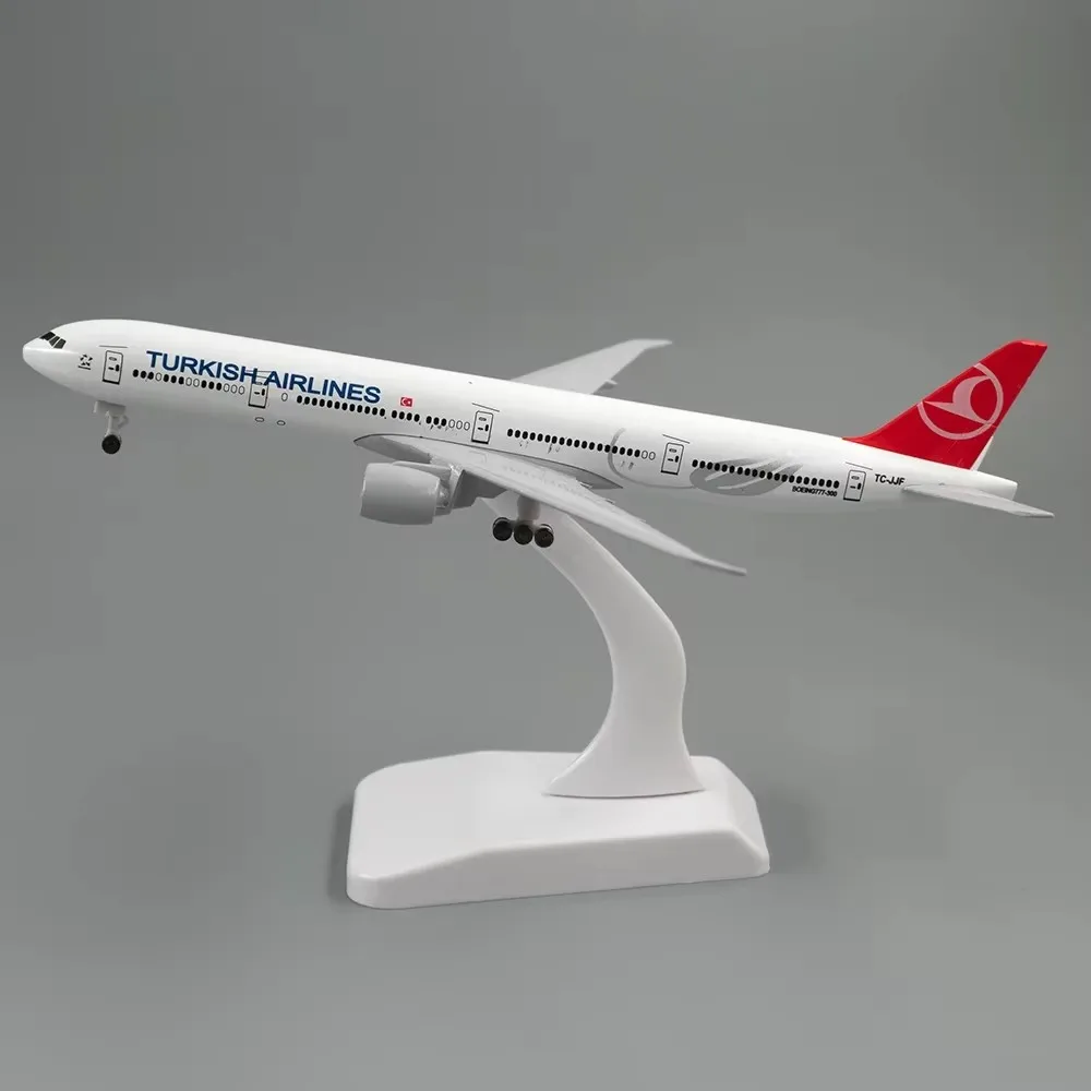 20cm B777 Turkish Airlines Model Boeing 777 Airlines Metal Aircraft Replica Alloy Material 1:400 Aviation Mold Gift Series