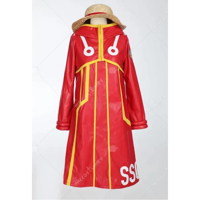 

miccostumes Unisex Egghead Arc Cosplay Costume Red Long Hooded Coat Gloves with Socks and Hat