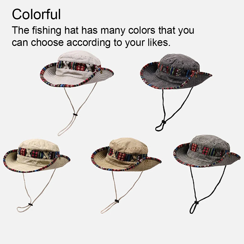 Polyester Fishing Hat Vintage Replacement Dome Windproof Drawstring Outdoor Easy Matching Cap Headgear Accessories