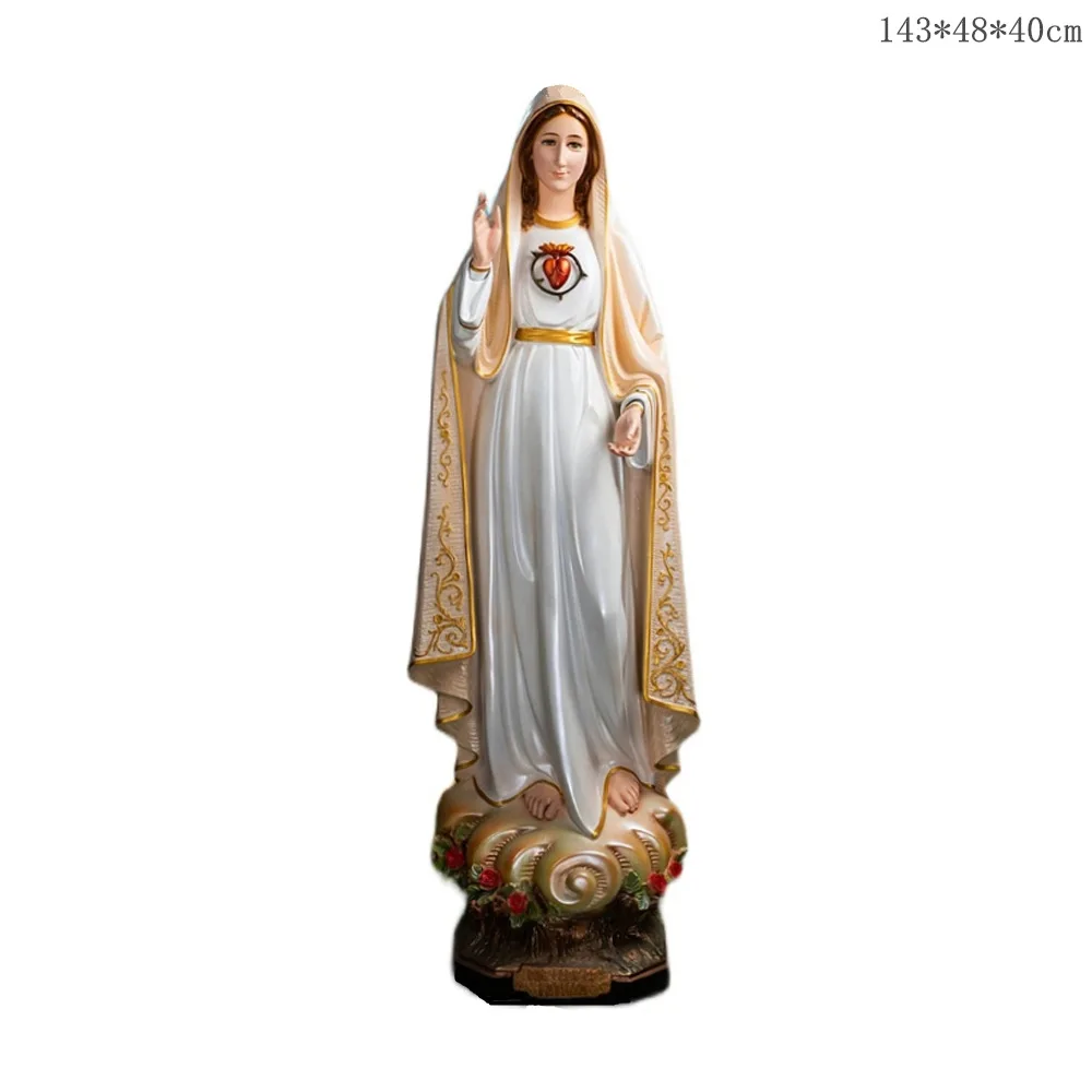 

140Cm Fatima Virgin Mary Ornament Wangguang Plastic Fiberglass Home Chapel Decoration