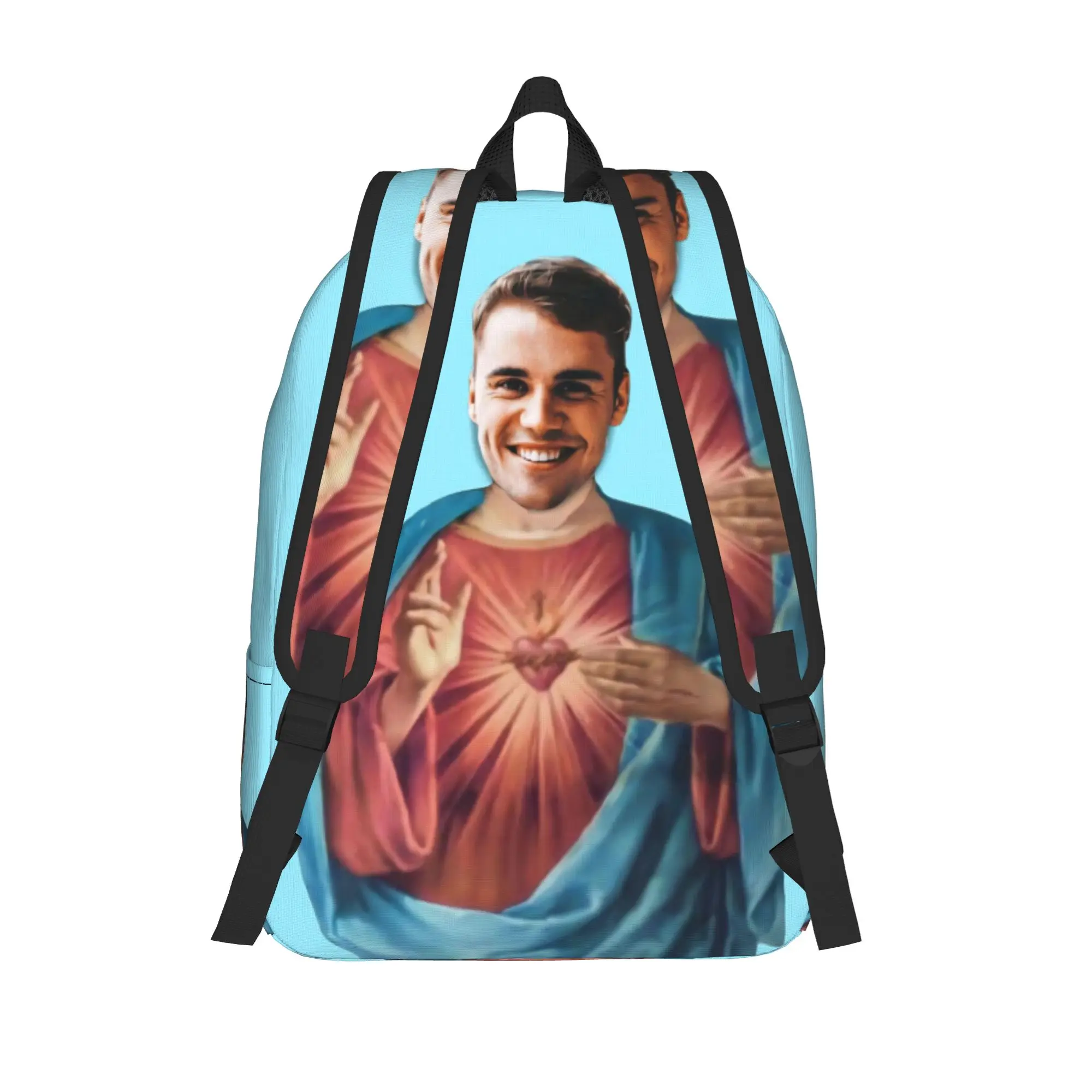 Justins Pop Singer Biebering Fashion Backpack Sports Student Business Funny Meme Jesus Daypack for Men Women College Canvas Bags