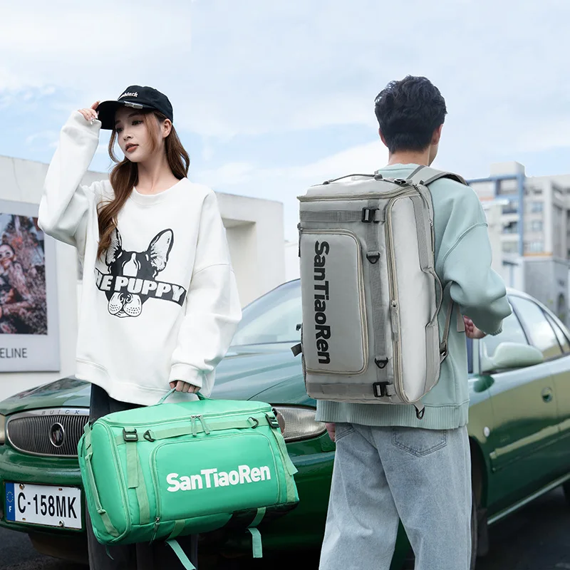 

Skiing Bags Ski Backpack Hidden Straps Snowboard Pocket Large Capacity Wet Dry Compartments Water Resistant Travel Gym Bag