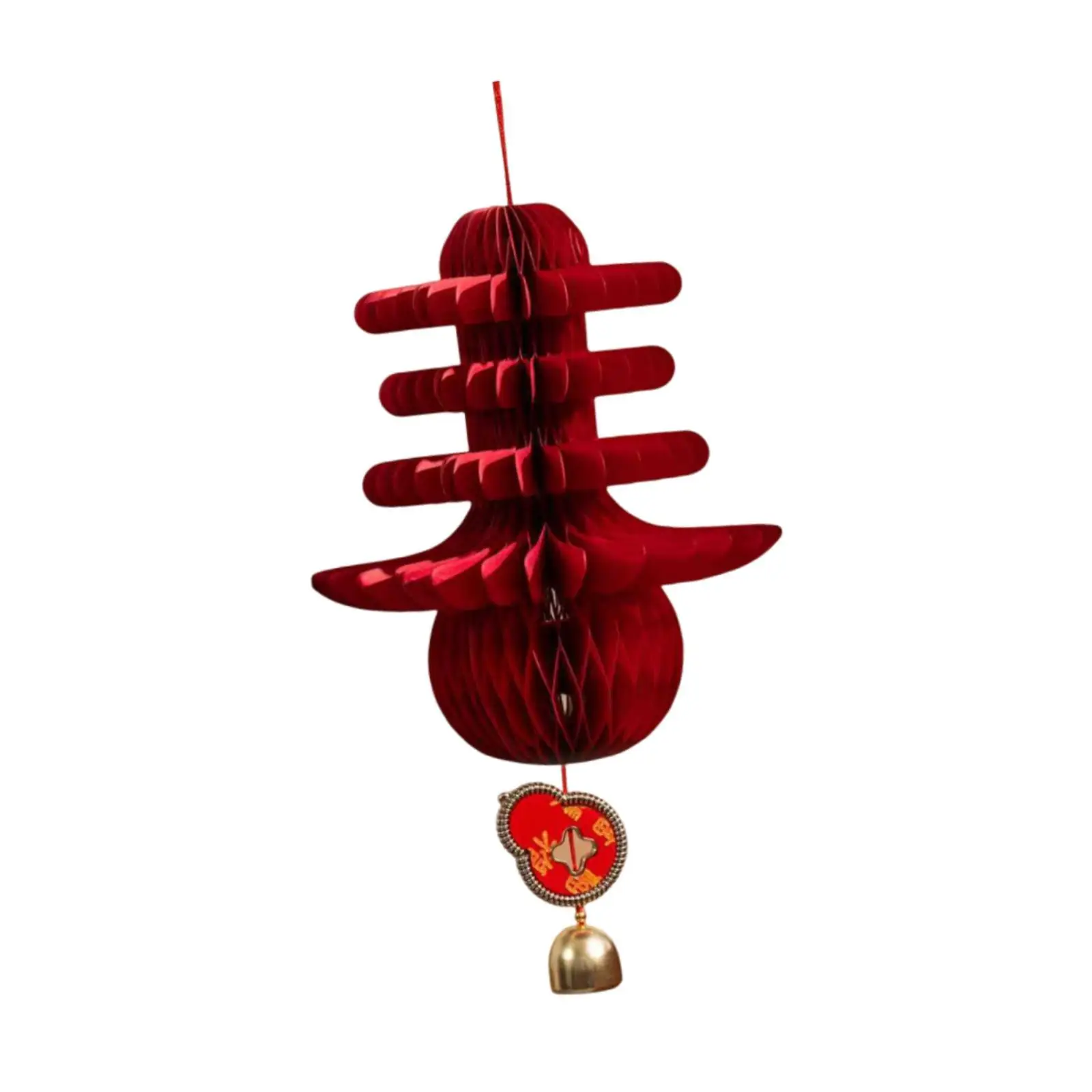 Hanging Honeycomb Paper Ornament Festive Chinese Lantern for New Horse Year Spring Festival Room Decoration