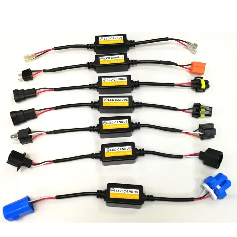 1~4PCS LED Canbus Decoder Car Headlights Error Free Resistor for SUV Fog Lights H4 H7 H1 H11 9006 9007 Adapter Anti-Flicker Tool