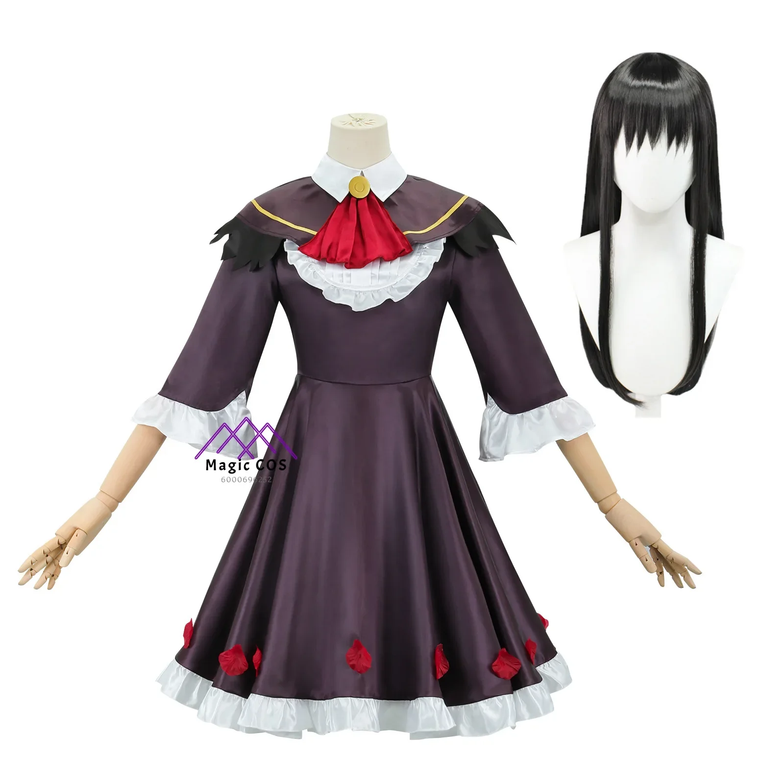 

Puellla Magii Madokka Magicca Akemi Homura Cosplay Costume Magical Girl Outfit with Wig Battle Dress Set for Women New Arrival