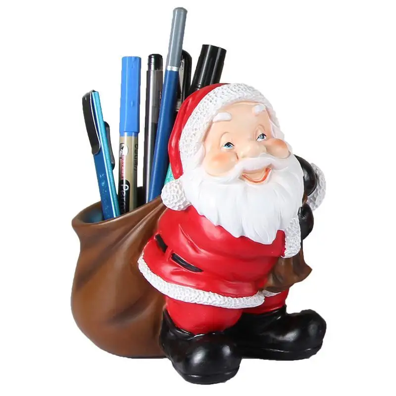 

Christmas decorations cute Santa Claus pen holder tabletop ornament children's Christmas gifts Christmas Eve gifts