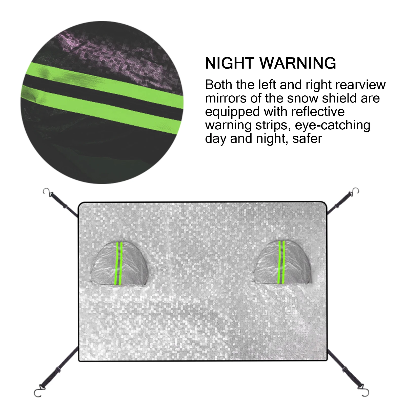 Universal Car Windshield Mirror Reflective Bar Cover Sun Shade Protector Winter Snow Ice Rain Dust Frost Guard Aluminium Film