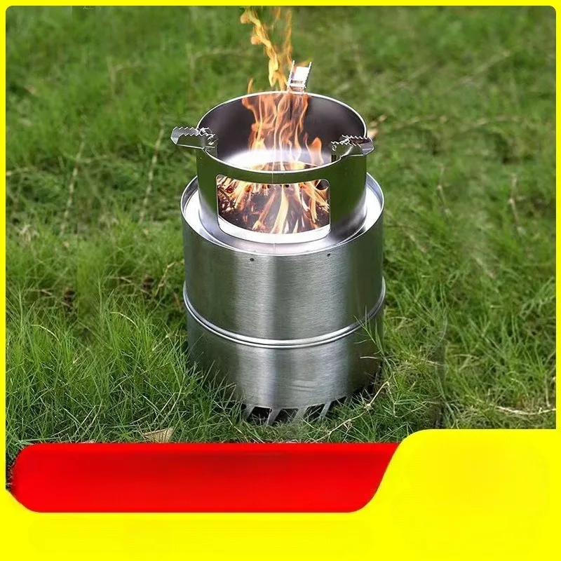 

Matchstick Stove Outdoor Portable Camping Folding Wood Gasification Stove Inner Pot Outdoor Cooking Travel Outdoor-Stove