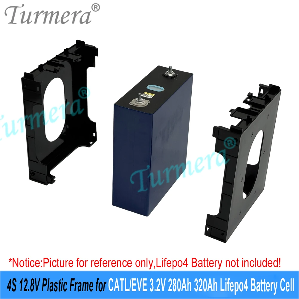 Turmera 12V 24V Ramka na akumulator z trudnopalnego tworzywa ABS PC z zatrzaskami do użytku z ognioodpornymi ogniwo Lifepo4 CATL EVE 280Ah 320Ah 105Ah — zdjęcie produktu 2