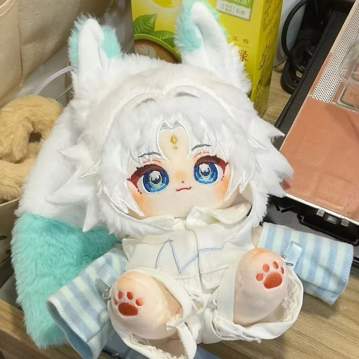 Anime Game Feixiao Honkai: Star Rail 20cm Cosplay Soft Plush Doll Body Dress Up Stuffed Toys Dolls Figures Plushies Xmas Gift