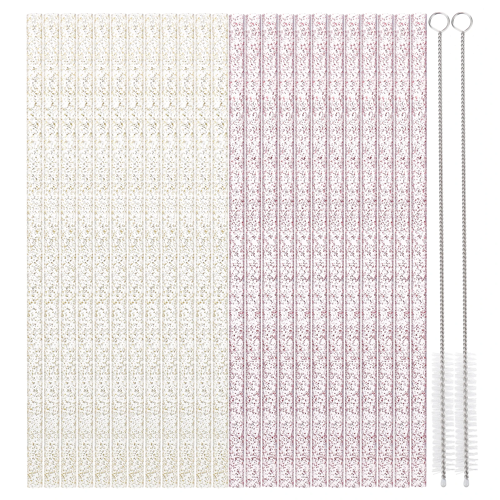 

24 Pcs Shimmering Plastic Straws Reusable Recyclable Heatproof for Milk Tea Juice Coffee Party Supplies Multipurpose Straw