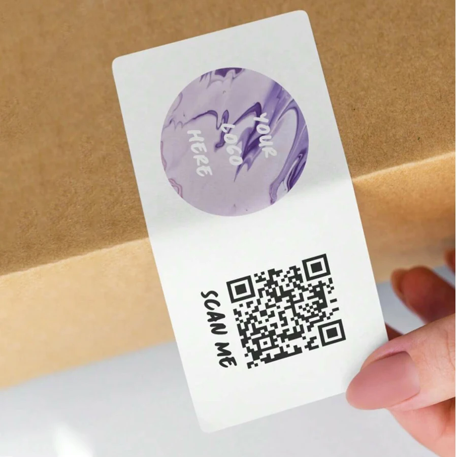 100 قطعة من ملصقات رمز الاستجابة السريعة لشركة العلامات التجارية لتغليف الهدايا وترويج المنتج للعودة إلى المدرسة ومناسبات أعياد الميلاد وحفلات الزفاف