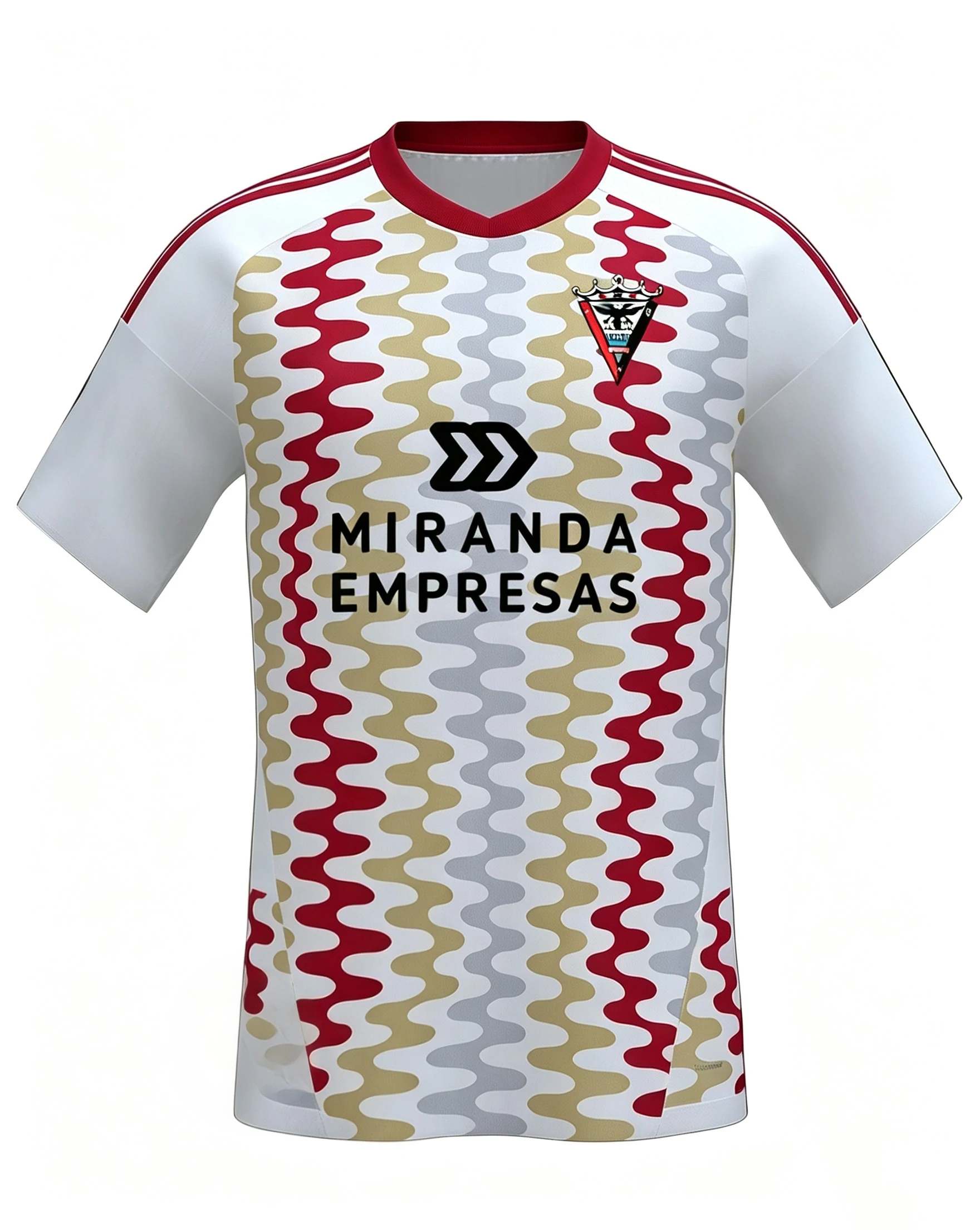 2026 Deportivo Mirandés 3D-Druck Fußballtrikot Herren Sommer Schnelltrocknendes Kurzarm-T-Shirt Familien-Partnerlook – Detail 4