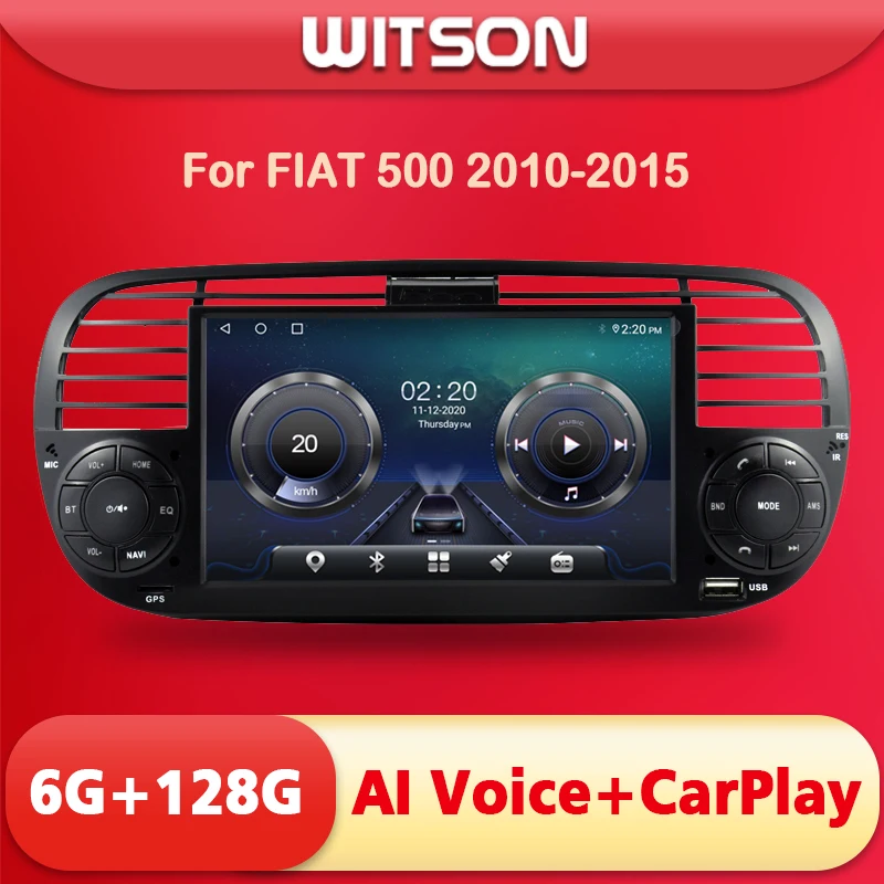 DE STOCK! WITSON Android 13 CAR RADIO for FIAT 500 Abarth Multimedia Player Stereo Auto Audio GPS Navigation Caplay Head Unit