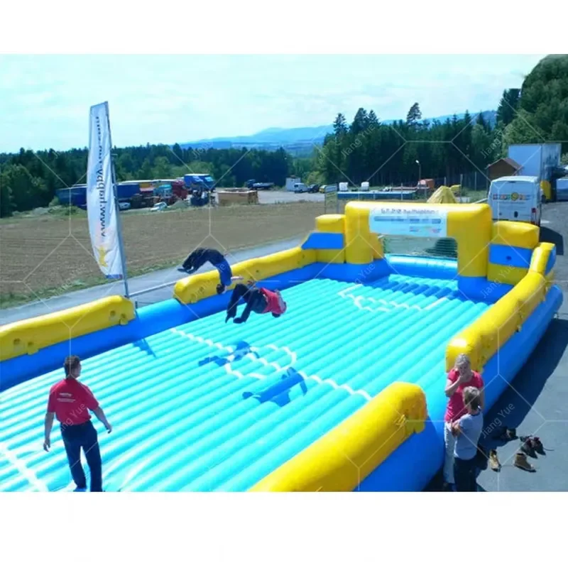 Double Layer Bottom Floor Soapy Inflatable Soccer Field Soap Football Pitch