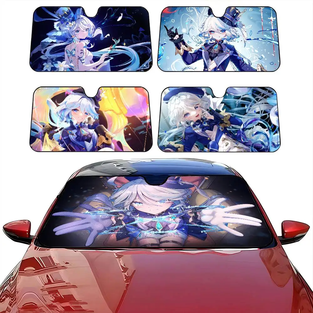 

Солнцезащитный козырек Furina на лобовое стекло для автомобиля, внедорожника, грузовика, солнцезащитный козырек на переднее окно, аксессуар, защитный козырек, защитная крышка