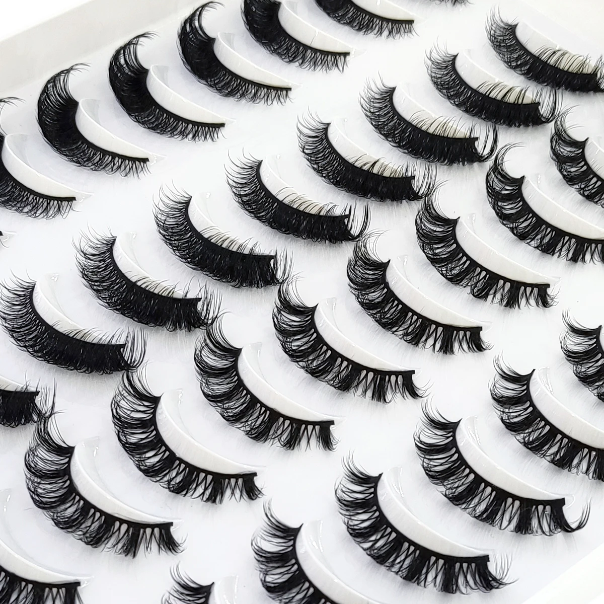 HBZGTLAD 20 زوجًا من رموش المنك الاصطناعية 5D رموش صناعية من المينك الطبيعي حجم دراماتيكي رموش صناعية ممتدة عين صناعية #3