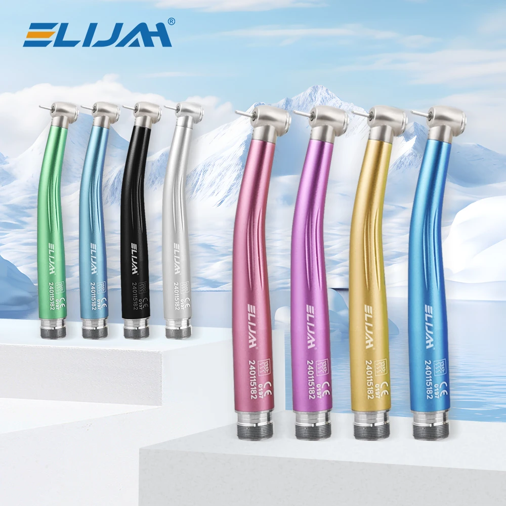 Bunte Standard Kopf Push Button Dental High Speed Handstück 2/4 Löcher Einzigen Wasser Spray Luft Turbine Zahnmedizin Werkzeug