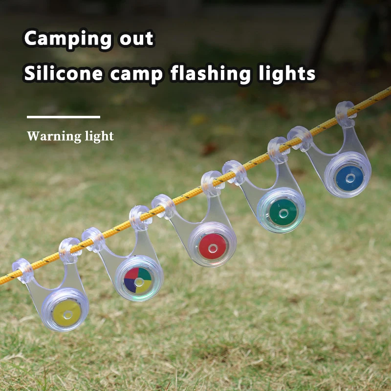 Outdoor Camping Decoration Light LED Tent Rope Hanging Light Backpack Bicycle Warning Tail Light Silicone Campsite Light Light