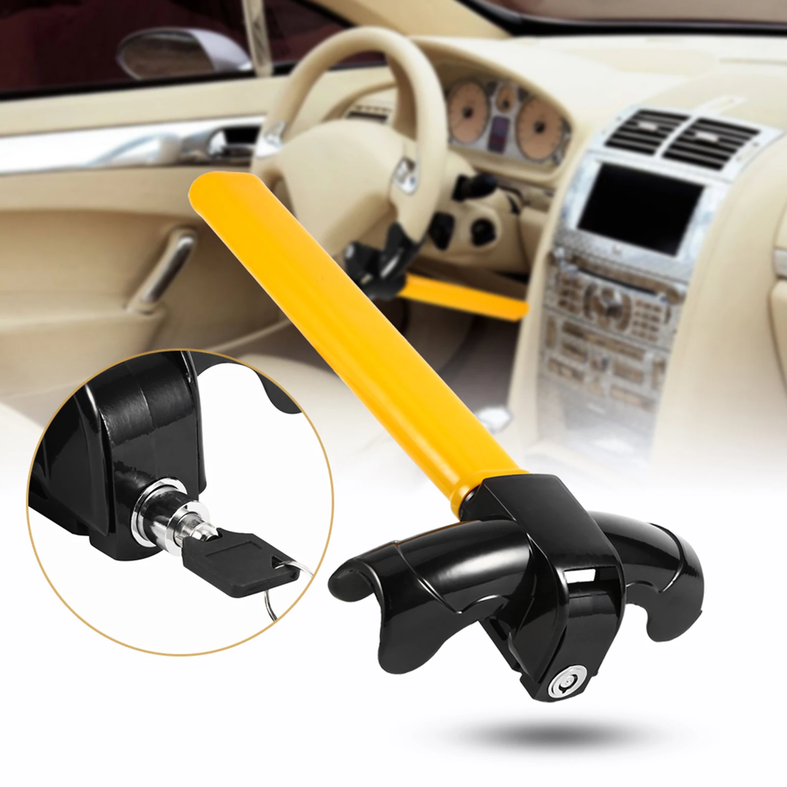Steering Wheel Lock Auto Car Anti Theft Security Rotary Steering Wheel Lock Top Mount Anti Theft Steering Wheel Lock